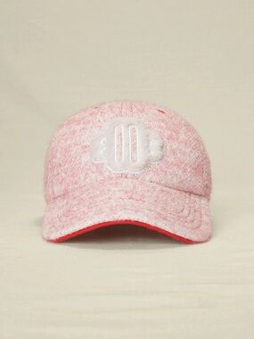 Maje Pink Tweed-Effect Baseball Cap